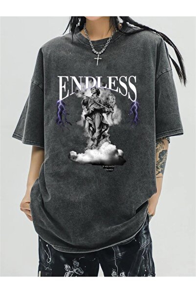 Touz Niiss Butik Washable Endless Unisex Vintage T-shirt
