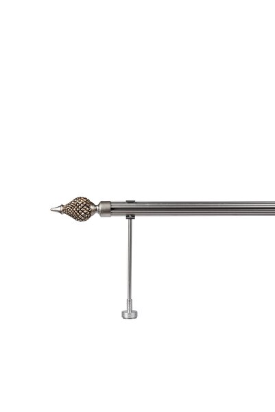 RUSTIKCIM Antik Rustik Fon Perde Askısı Gümüş Eskitme Krg-8 125 Cm