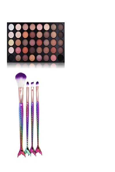 İzla Balık Fırça Seti 4'lü+Far Paleti 40'lı