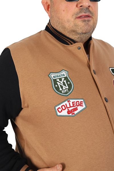 MocGrande Παλτό Plus Size College Junior 22752 Σκούρο Καφέ