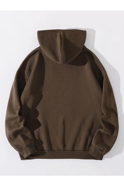 DAXİS Sportwear Company Καφέ Unisex φούτερ με κουκούλα oversize