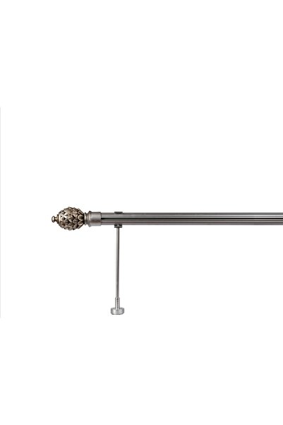 RUSTIKCIM Antik Rustik Fon Perde Askısı Gümüş Eskitme Krg-4 100 Cm