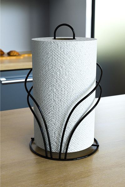 KARTEYA Swan Patterned Vertical Circle Stainless Steel Towel Holder