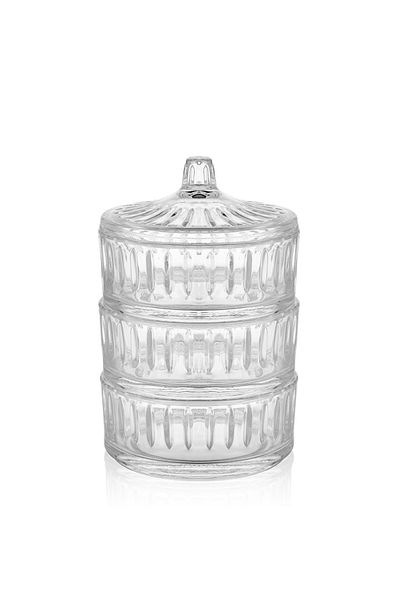 The Mia 3 Piece Sugar Bowl with Glass Lid 22 X 14 Cm