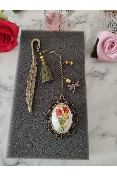 adilstore Bookmark Brazilian Embroidery Embroidered Bookmark