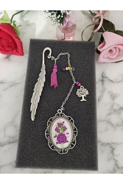 adilstore Bookmark Brazilian Embroidery Embroidered Bookmark