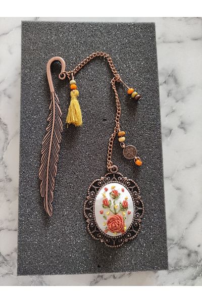 adilstore Bookmark Brazilian Embroidery Embroidered Bookmark