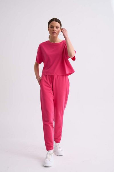 THERECOLOR Pantaloni de trening organici pentru femei, cu croiala normală, cu două buzunare
