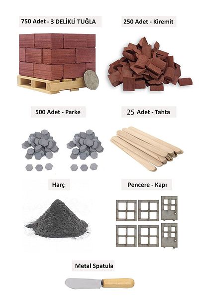 sarıhan Miniature 700 Bricks + 250 Parkas + 250 Kremits + Project