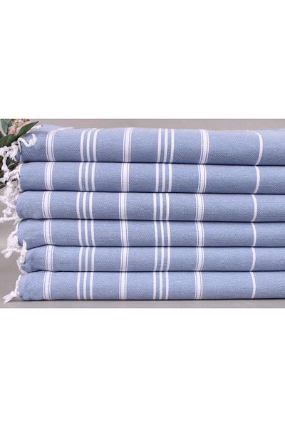 Kayra Export إبريق شاي قطني أزرق من قماش بيشتيمال بيشتيمال مقاس صغير 60x100 سم قطن بيشتيمال طبق بيشتيمال
