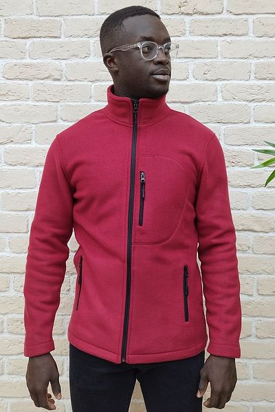 CHOTANAQ Ανδρικό αντιανεμικό μπουφάν Fleece με 3 τσέπες με πλήρες φερμουάρ