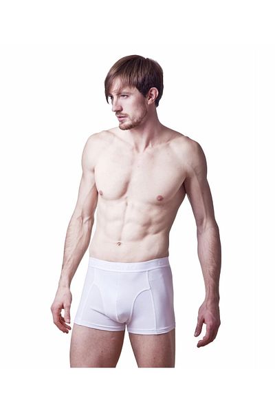 Dono Men's 3-Piece Pack of 1st Quality White Lycra Boxers