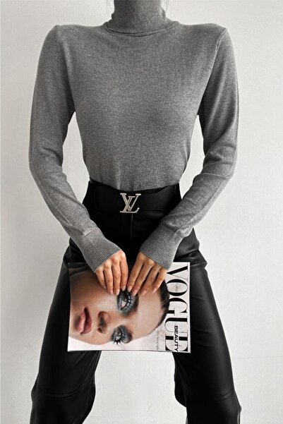 FEMELLE Women's Turtleneck Thin Basic Knitwear Sweater