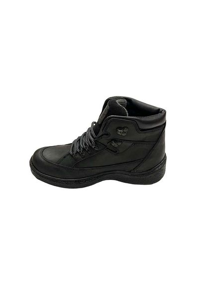 Darkwood 4026 Μαύρες γνήσιες δερμάτινες μπότες Nubuck