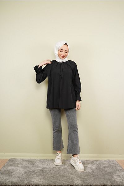 CNG MODA Elastic Sleeve Blouse