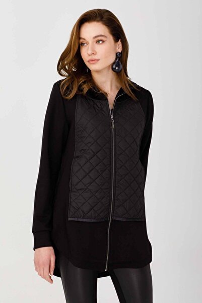 ON Жіночий чорний кардиган з капюшоном