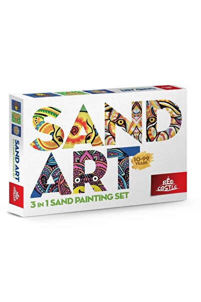 Red Castle Sand Art (KUM SANATI)3in1 Fil, Maymun Ve Aslan, Yetişkin Kum Boyam...