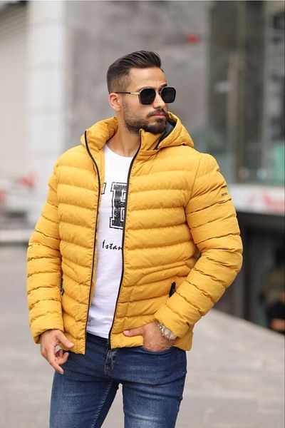 FBI Men's Slim Fit Zippered Puffer Jacket 94025