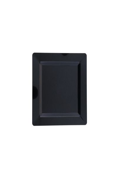 RUBİKAP Plastic Square Black Plate 22cm 10pcs