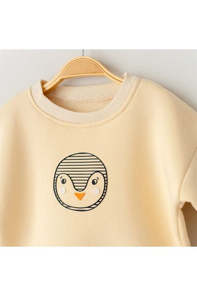Mama Yoyo Baby&Kids Penguin 3D Printed Sweatshirt with Raster