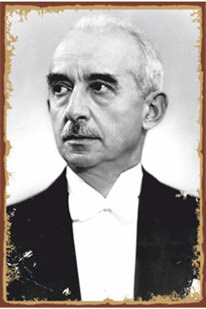 Hayat Poster Milli Şef Ismet Inonü Retro Ahşap Poster