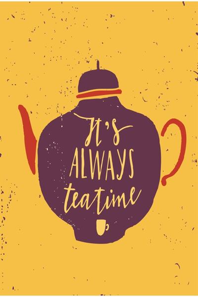 Hayat Poster Poster retro din lemn în stil vintage Tea Time