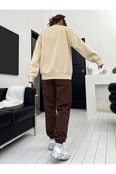 Machetta Σετ φόρμας υπερμεγέθης με στάμπα Brooklyn με 3 Thread Crew Neck