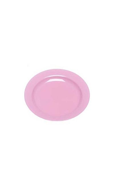 RUBİKAP Plastic Pink Plate 23 cm 10 Pieces
