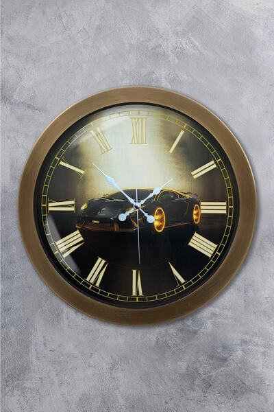 Kasva Concept Δώρο 36 εκ. Αντίκα Μεταλλικό Ρολόι Τοίχου Αυτοκινήτου