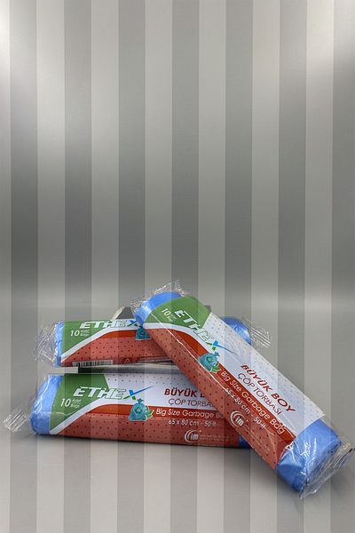 Ethex كيس قمامة كبير الحجم عالي الجودة قطعة واحدة (أزرق)
