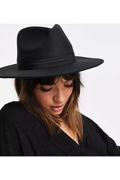 Mood Agenda Women's Stamped Internally Adjustable Panama Fedora Hat