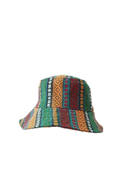 kapadokyahediyelik Safari Hat with Antep Kilim Pattern