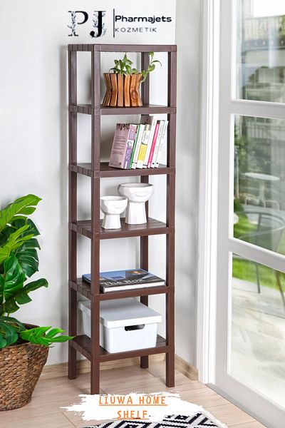 LIUWA 6-Tier Organizer Shelving Unit - Bookshelf, Bathroom, Kitchen and Shoe Rack Organizer