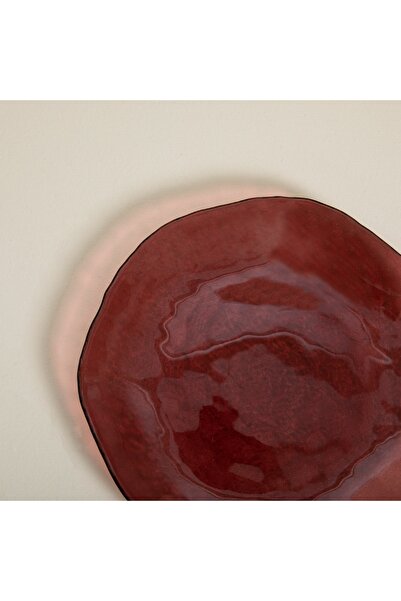 Chakra Dune Pasta Tabağı 21 Cm Bordo