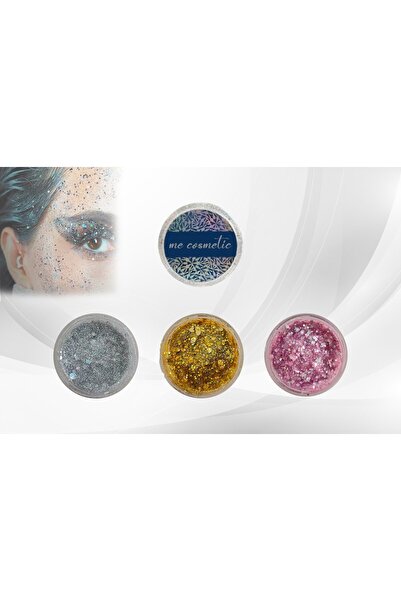 ME COSMETİC Simli Jel Far 3'lü Set Simlijelfar