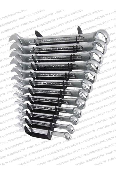 PROXTECH 17 Parça Krom Çelik 12 Kombin Anahtar Takım Pense,tornavida Kontrol Kalemi Ful Set