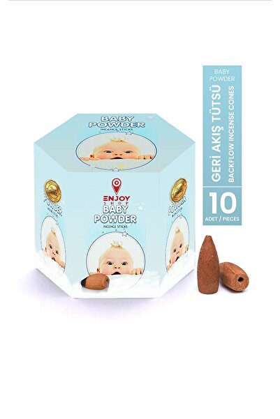 ENJOY SHOP Baby Pudra Tütsü Geri Akış Şelale Konik Backflow Incense Cones 10 Adet / Pieces