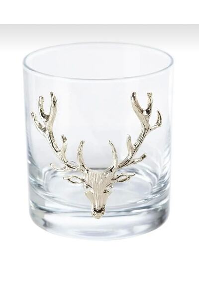 iQey Home زجاج ويسكي على شكل غزال مفرد / زجاج على شكل غزال منزلق