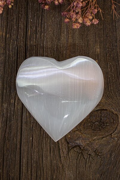 Dünya Doğal Taş Kalp Selenit Taşı - Kt0396