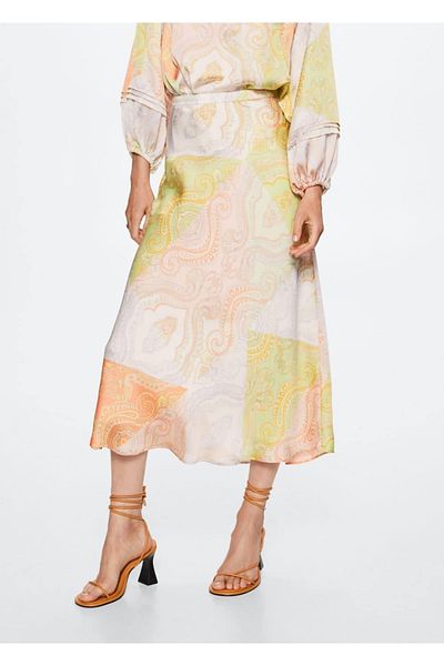 MANGO Woman Spódnica we wzór paisley