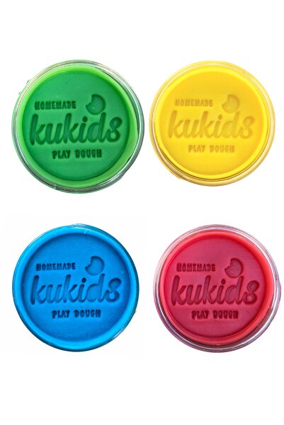 KuKids عجينة لعب طبيعية فاخرة بألوان طبيعية 4x130 جرام