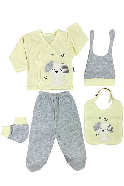 Minikel Love Dog Newborn 5-Piece Bodysuit Set