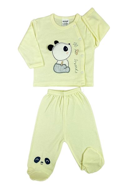 Minikel Cute Panda 2 Piece Set with Booties
