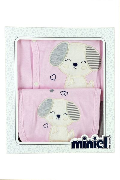 Minikel Love Dog Newborn 5-Piece Bodysuit Set