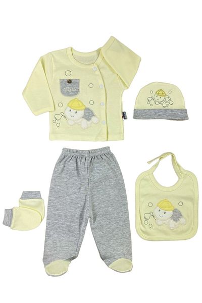 Minikel Cute Turtle Newborn 5-Piece Bodysuit Set