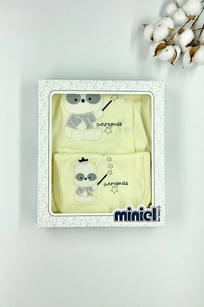 Minikel Star Panda Newborn 5-Piece Bodysuit Set