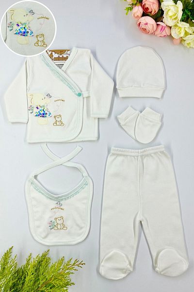 Minikel Florist Newborn 5-Piece Bodysuit Set