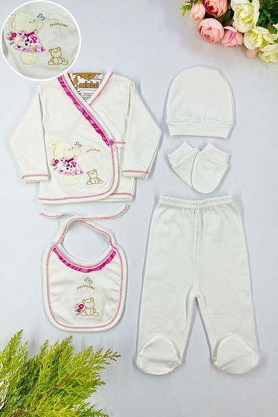 Minikel Florist Newborn 5-Piece Bodysuit Set