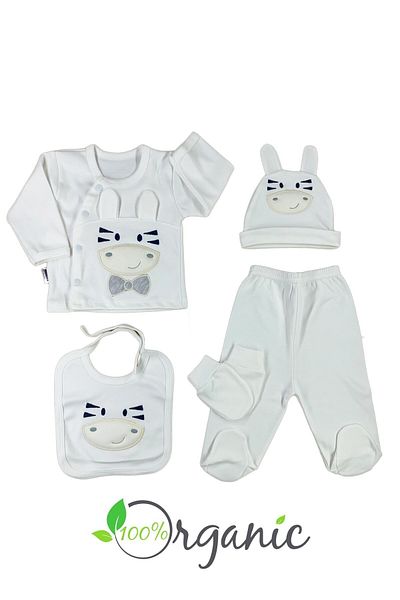 Minikel Cute Zebra Newborn 5-Piece Bodysuit Set