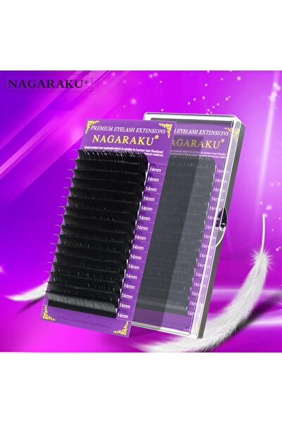 NAGARAKU Ipek Kirpik D Kıvrım 0,07 Kalınlık 14mm Uzunluk Takma Kirpik